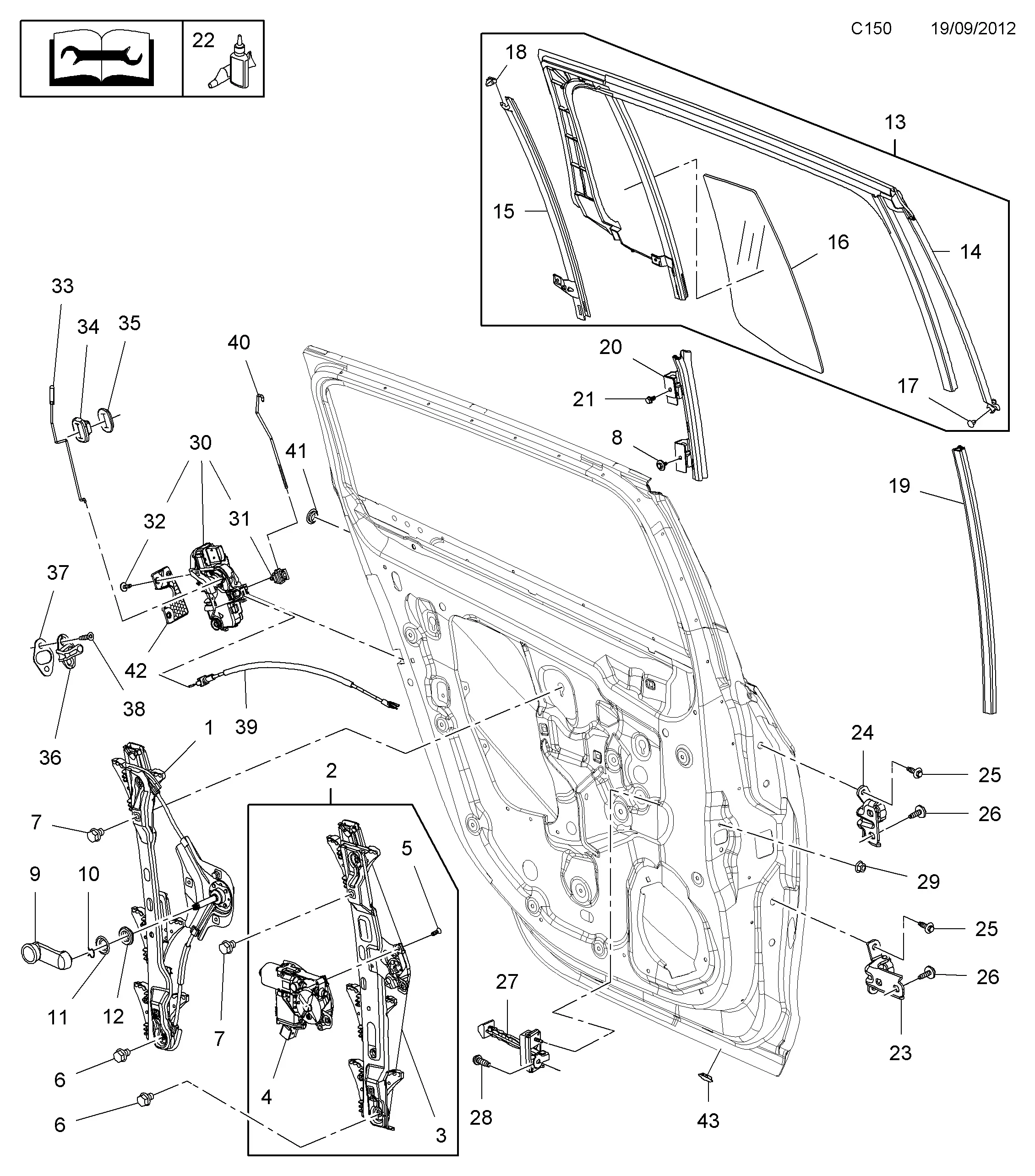 Rear Door Window Regulator diagram