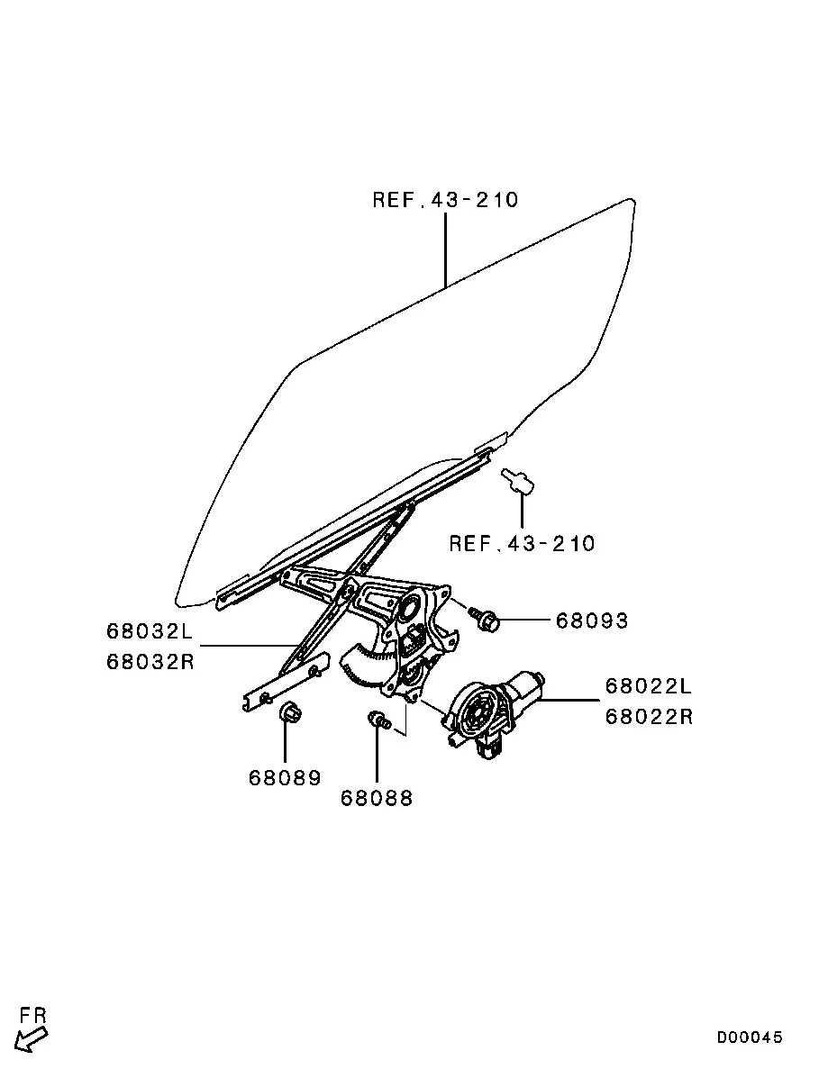 Rear Door Window Regulator diagram