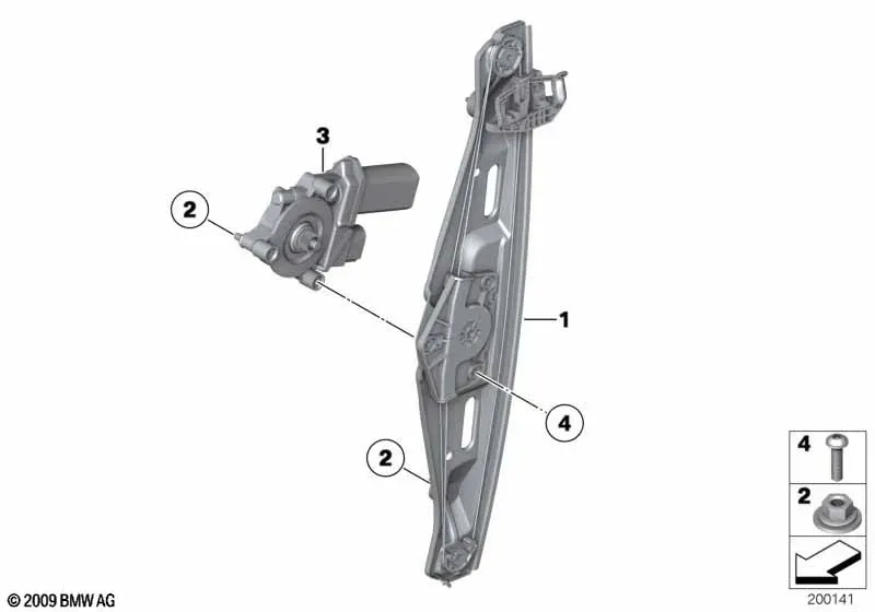 Rear Door Window Regulator diagram