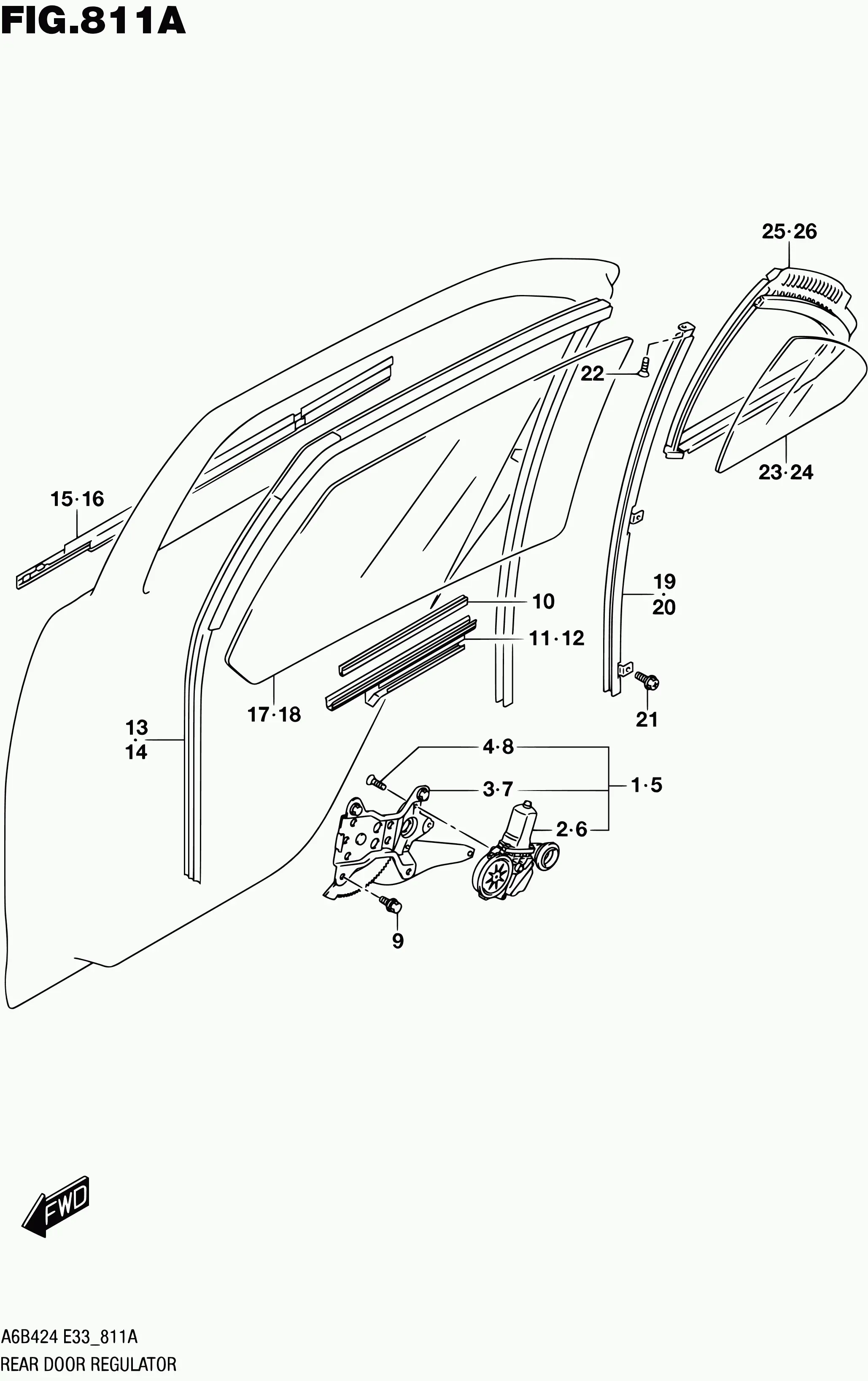 Rear Door Windows diagram