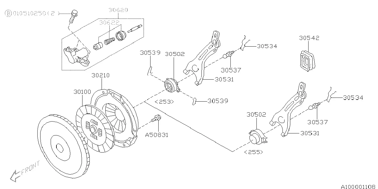 Manual Transmission Clutch diagram