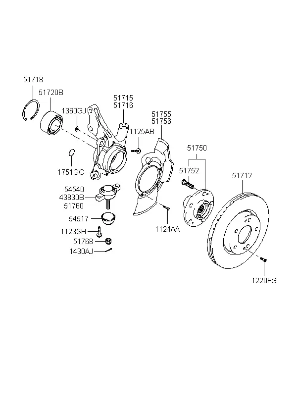 Front Wheel Hub diagram