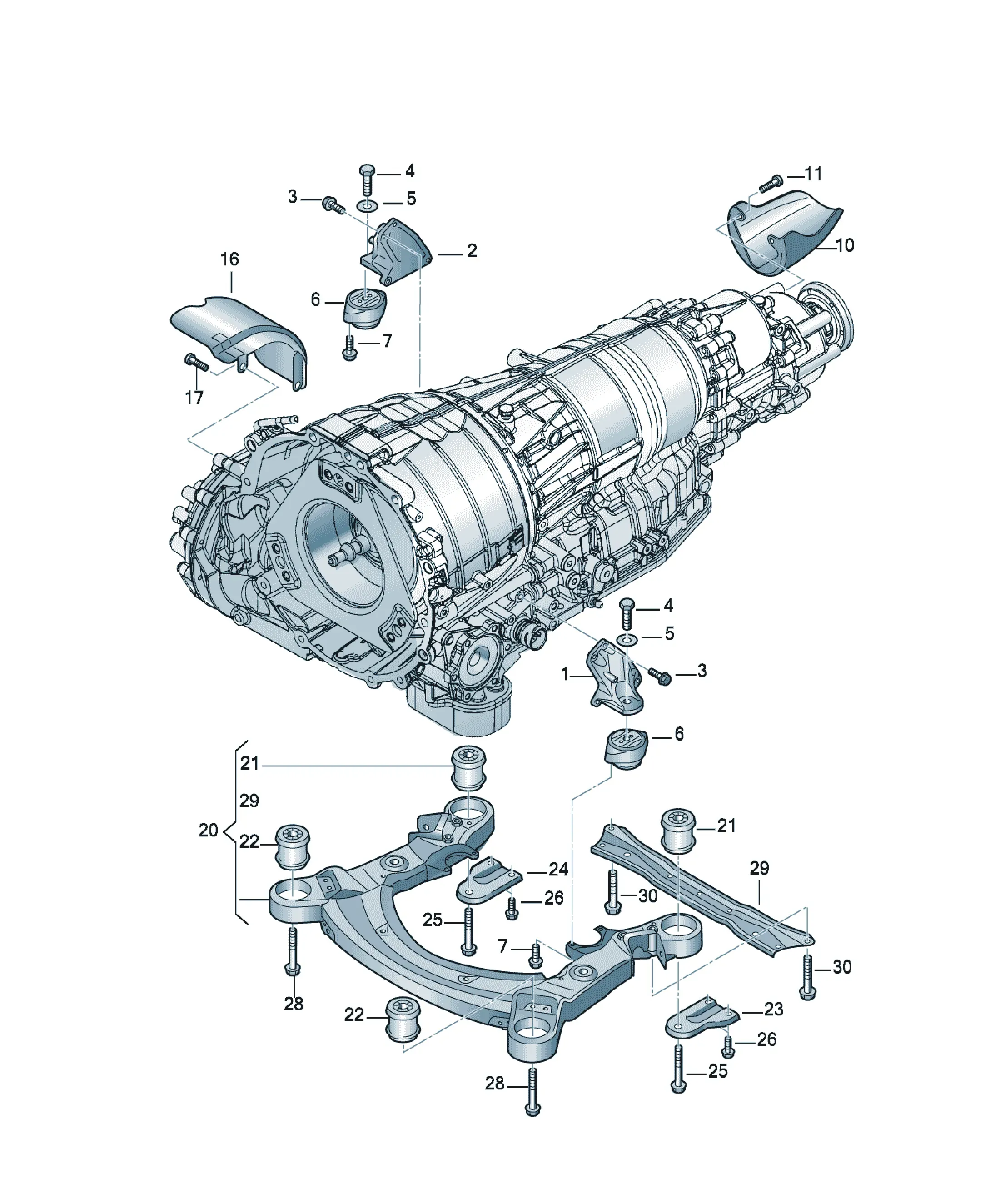 Front subframe diagram