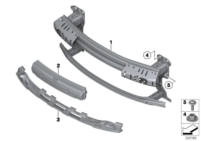 Front bumper bracket diagram