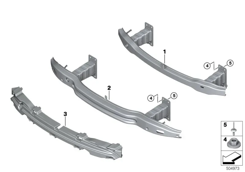 Front bumper bracket diagram