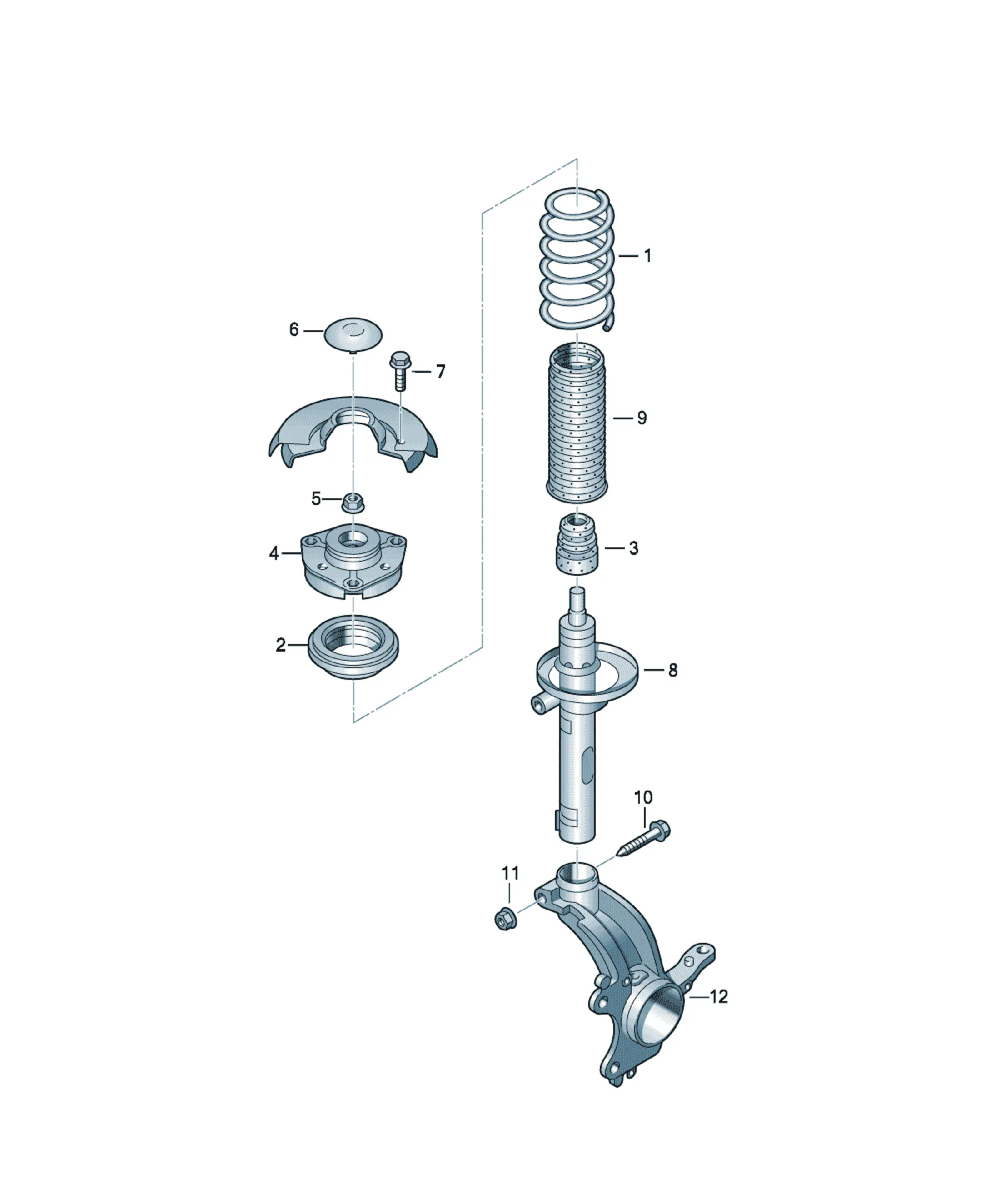 Front suspension diagram