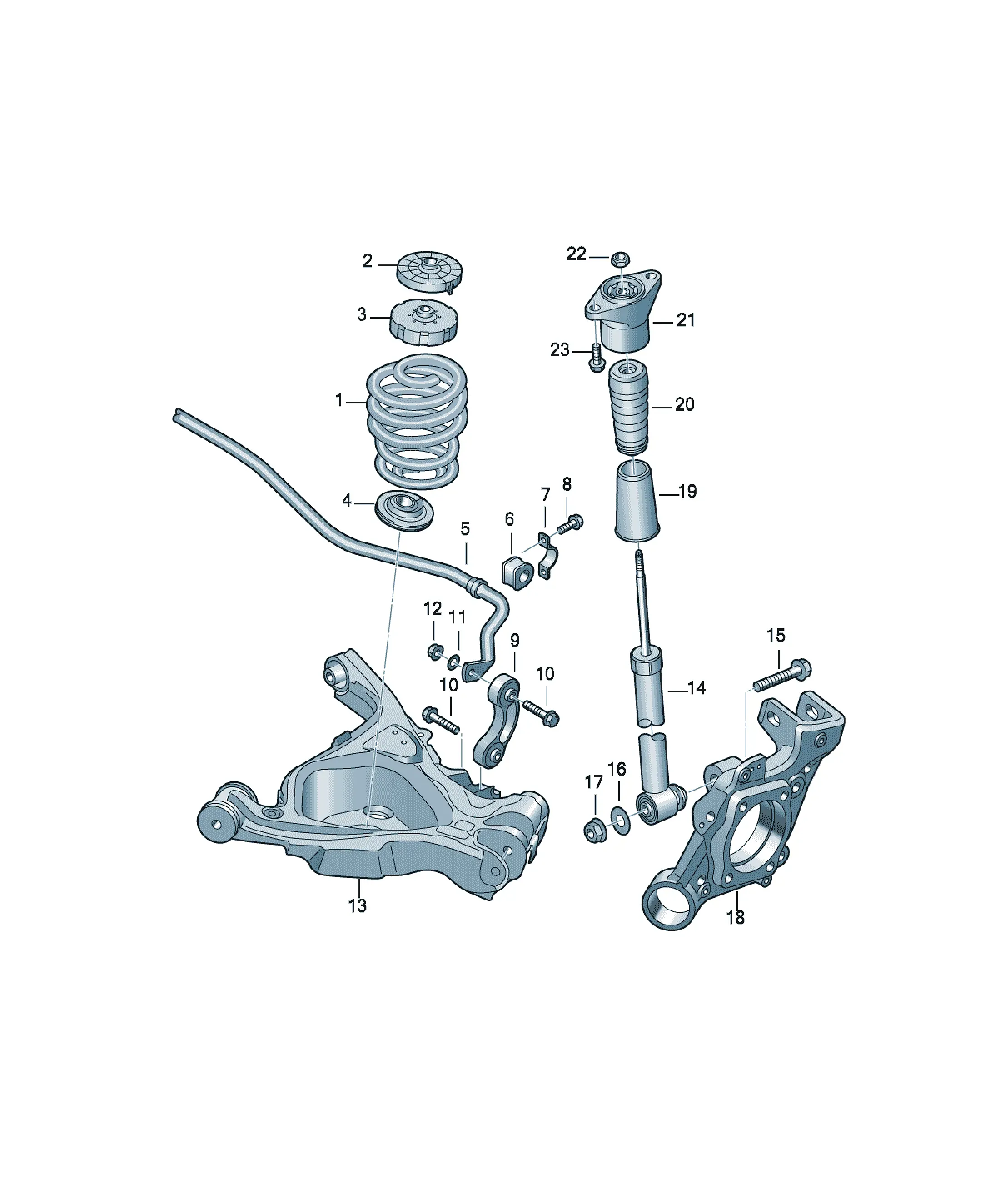 Rear suspension diagram