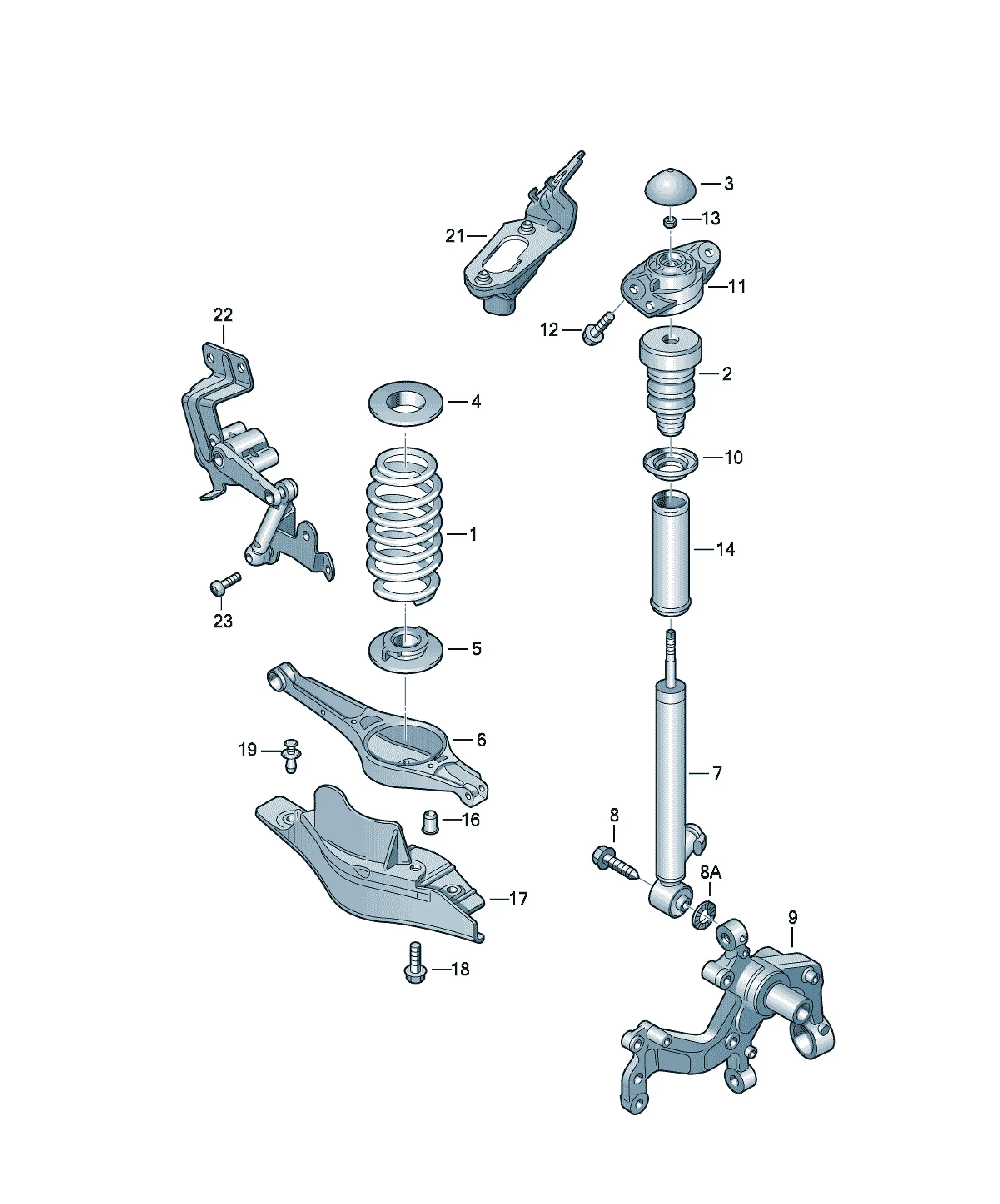 Rear suspension diagram