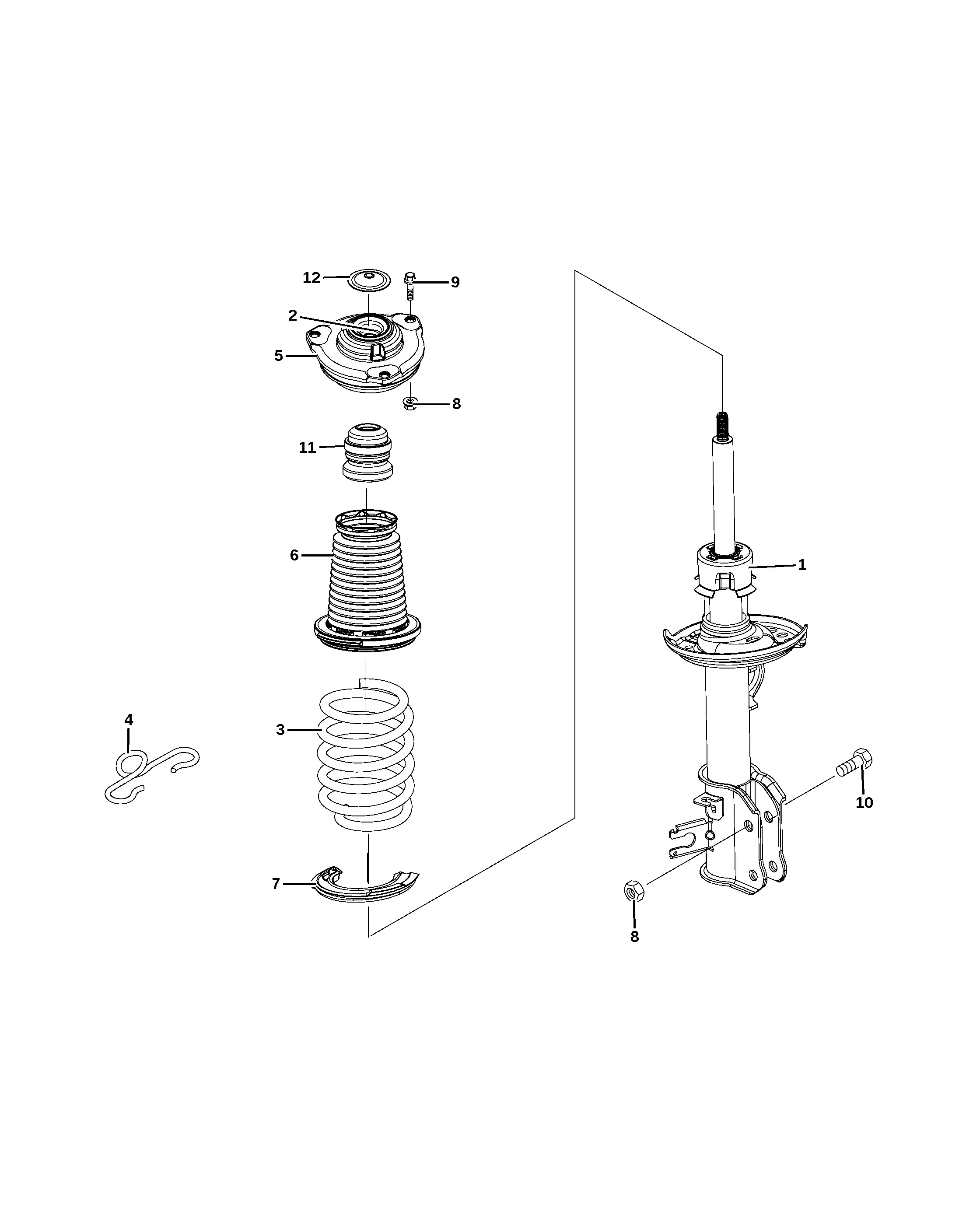 Front suspension diagram