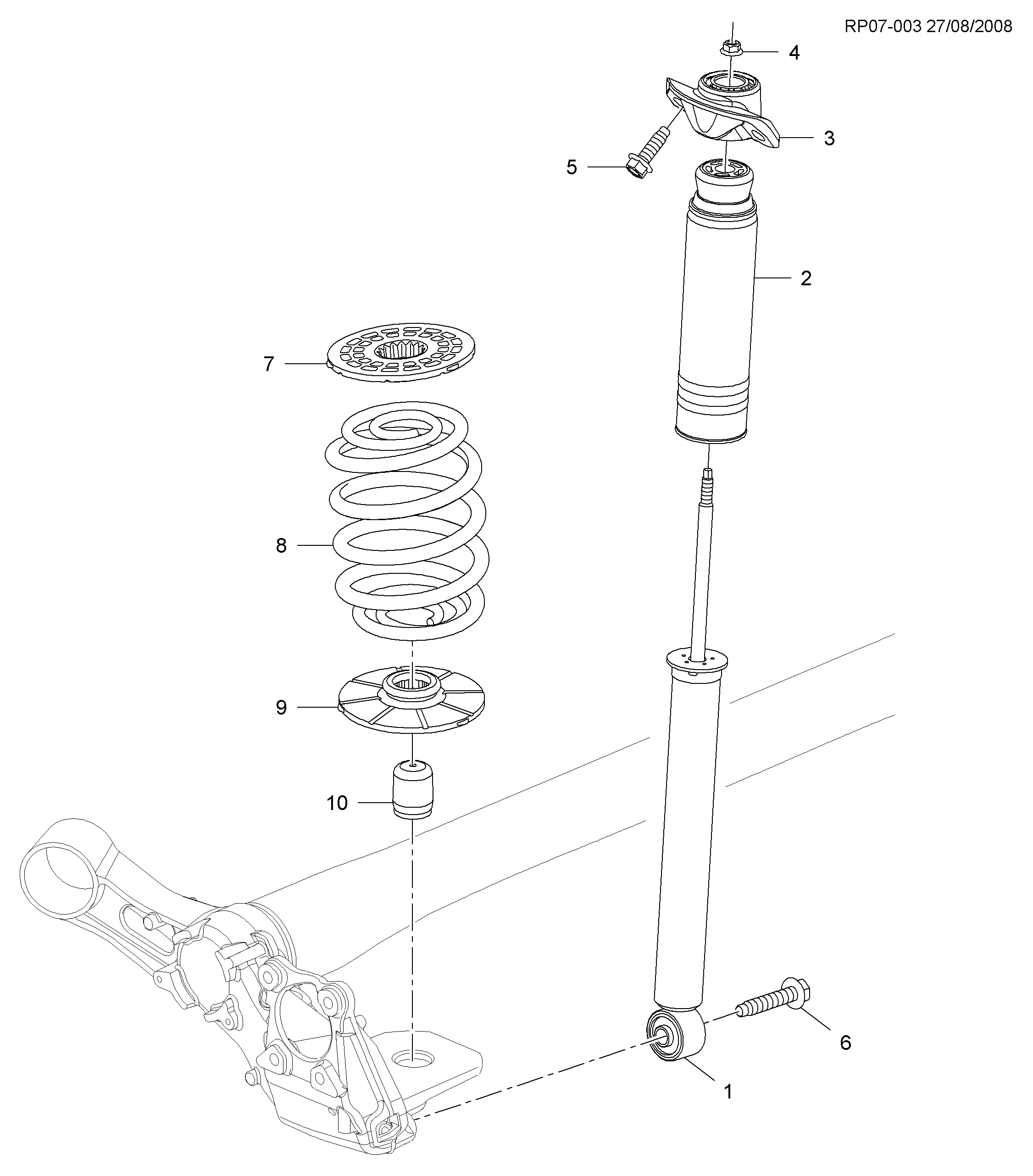 Rear suspension diagram