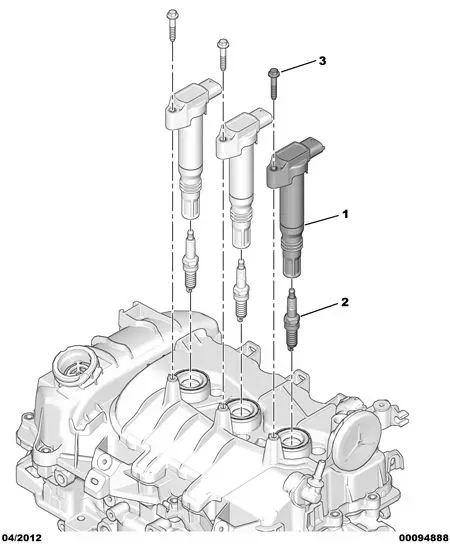 Spark Plugs and Ignition Coil diagram