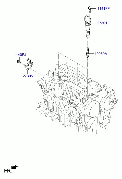 Spark Plugs and Ignition Coils diagram