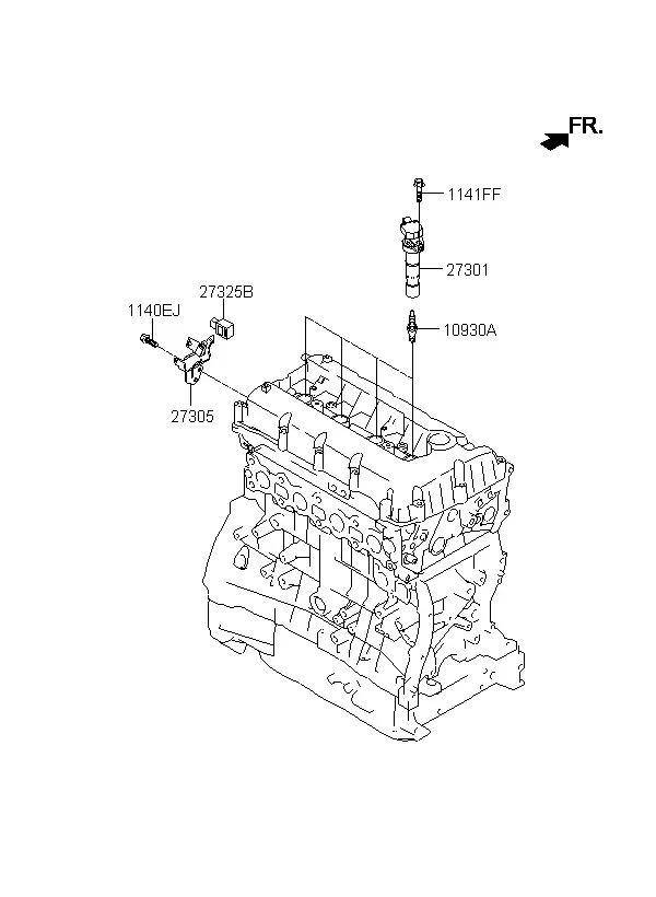 Spark Plugs and Ignition Coils diagram
