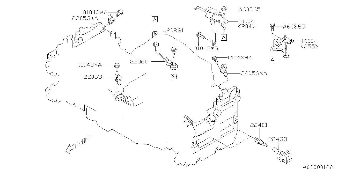 Spark Plugs and Ignition Coils diagram