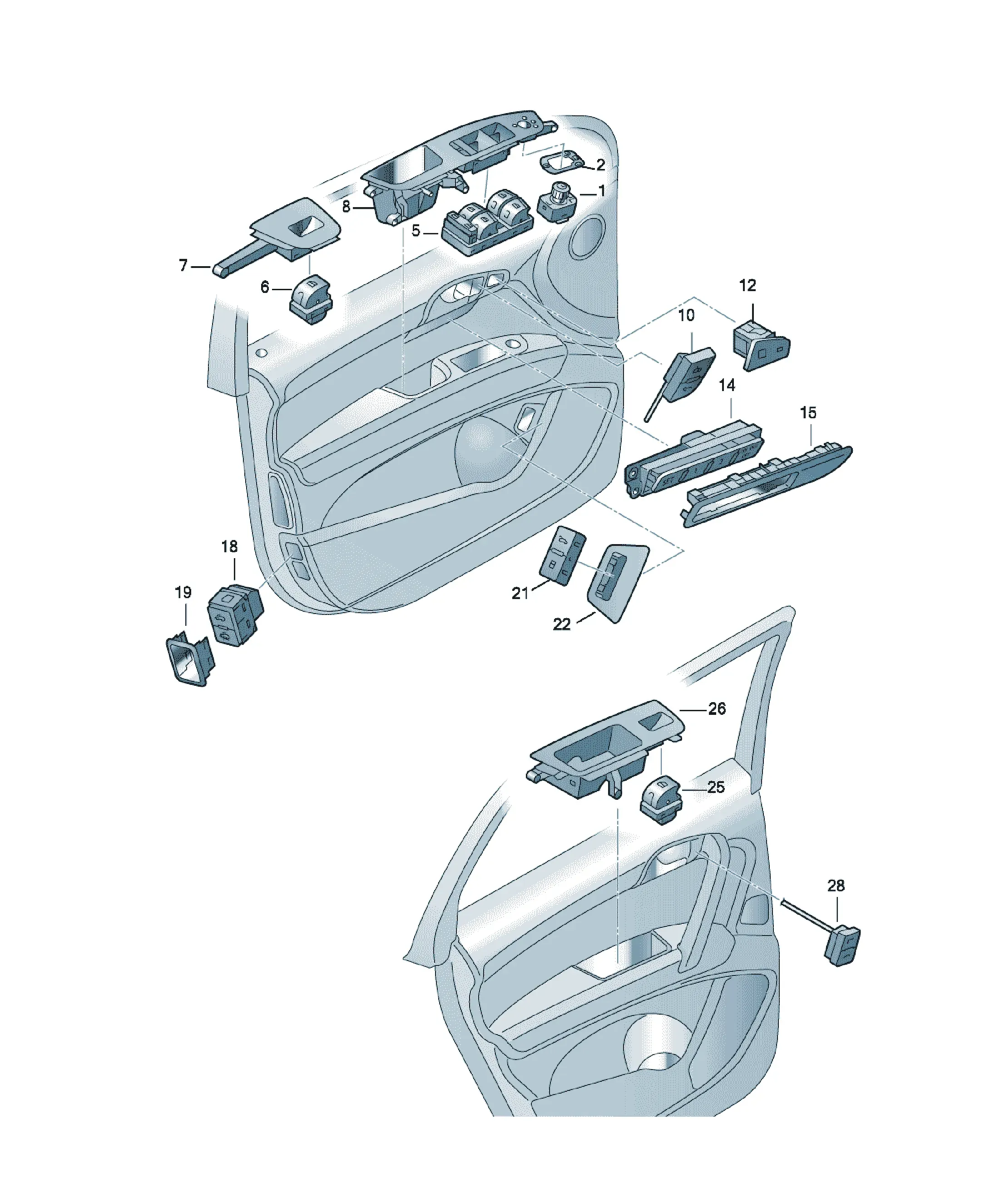 Door switch assembly diagram