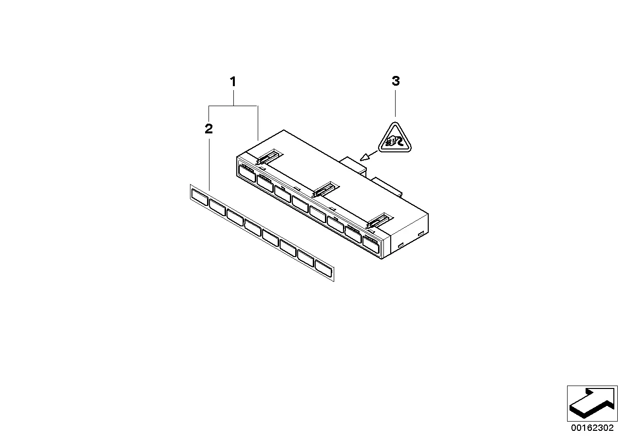 Center console switch unit diagram