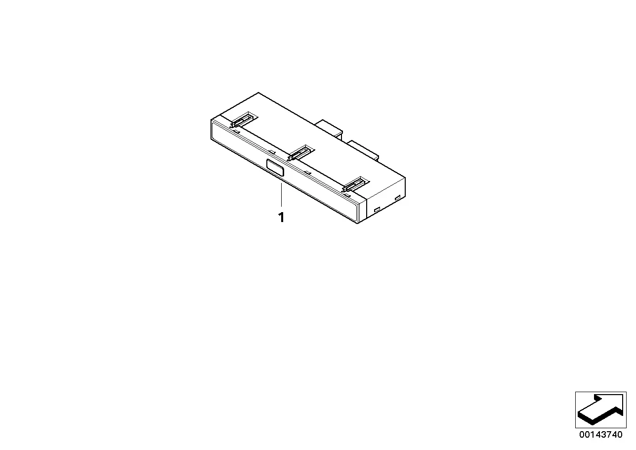 Center console switch unit diagram