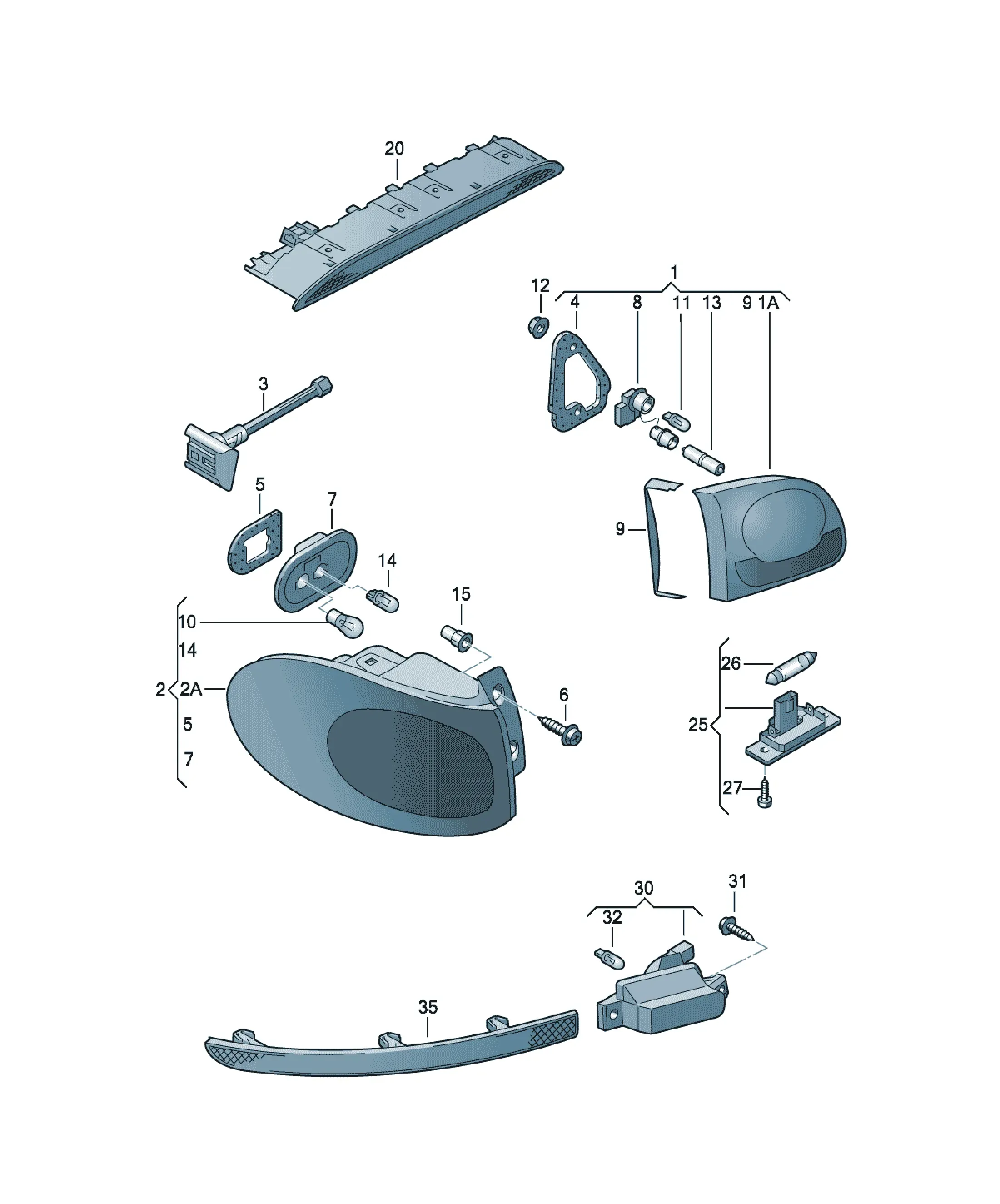 Tail lamp diagram