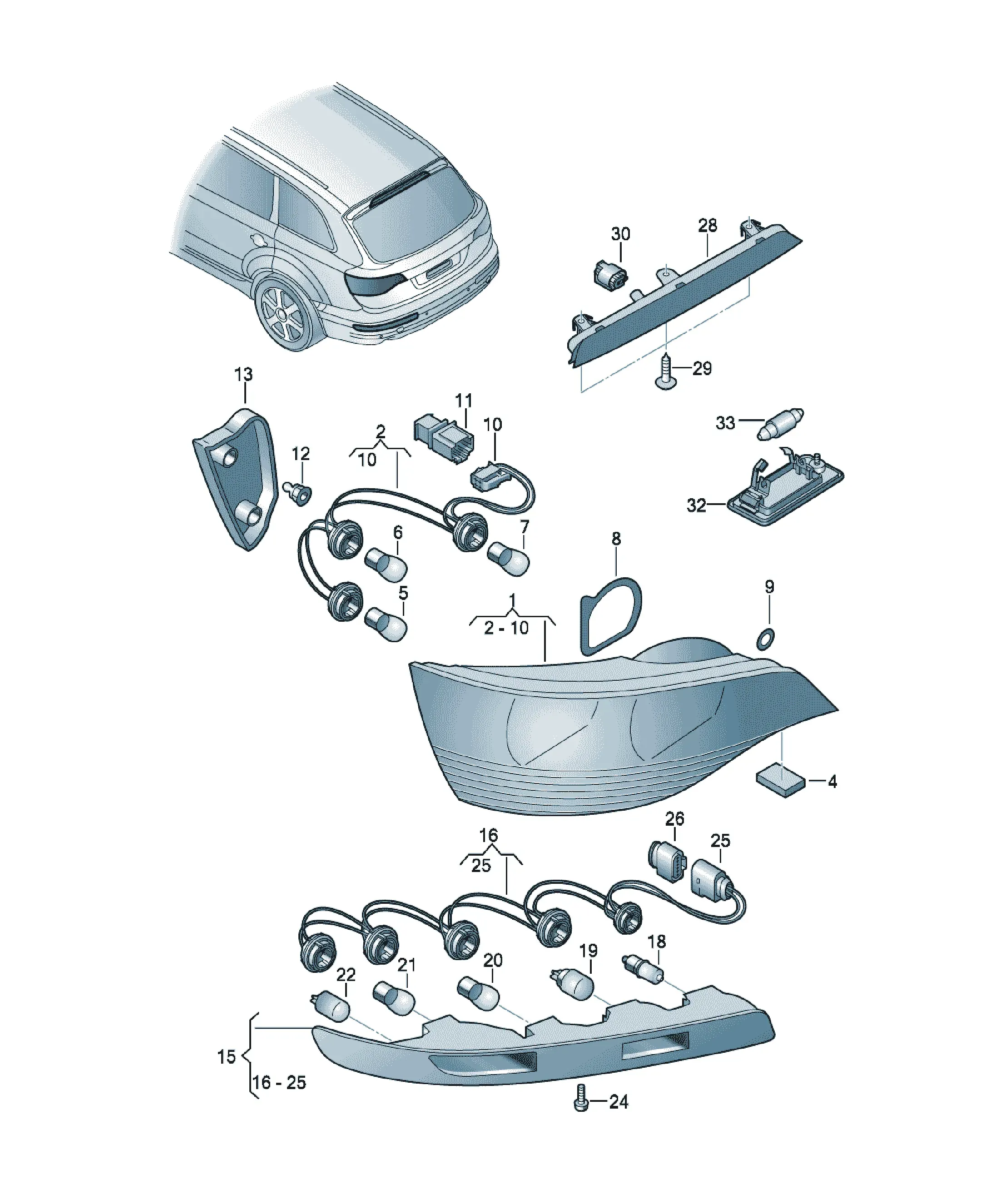 Tail lamp diagram