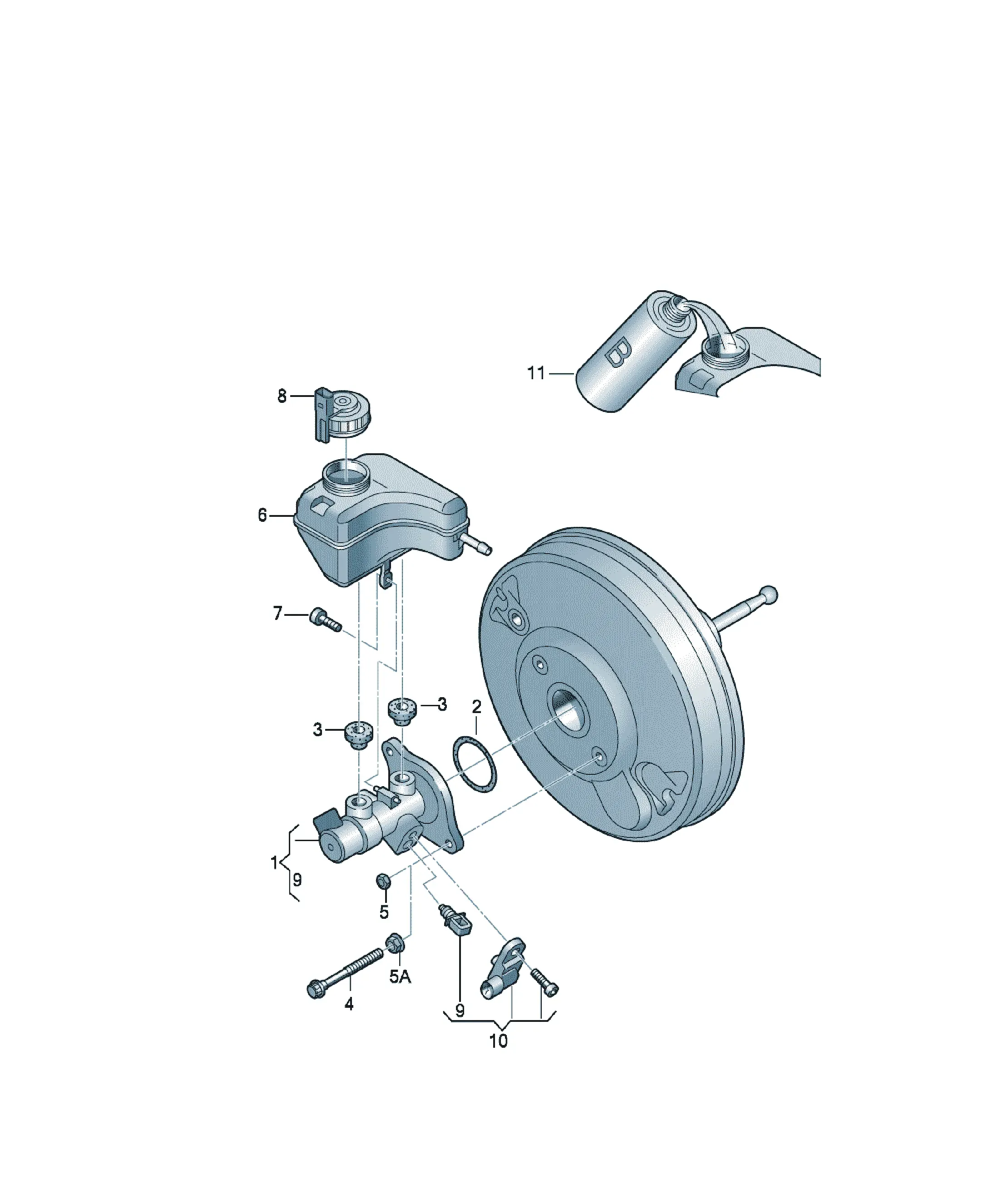 Brake master cylinder diagram