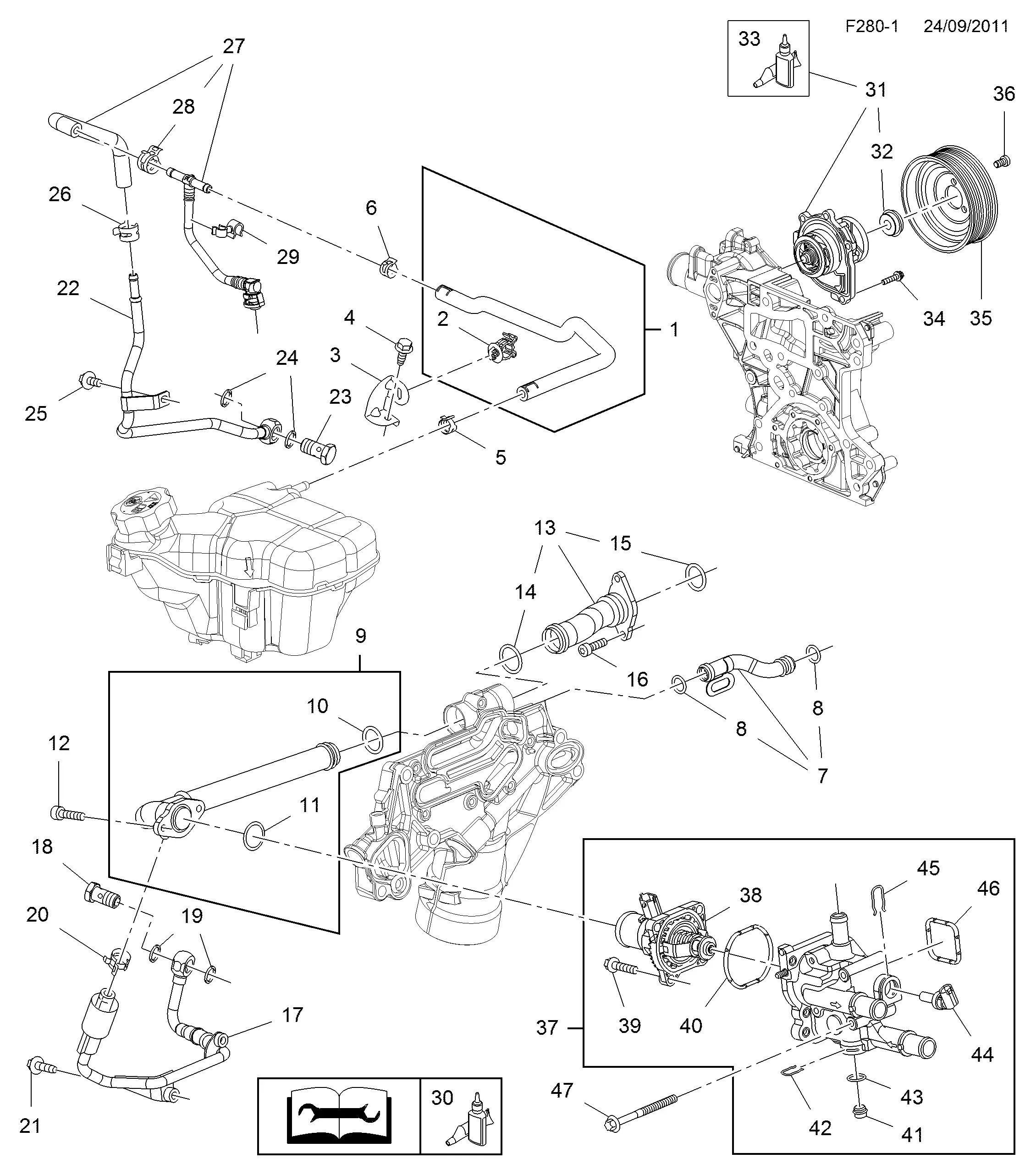 Thermostat and Housing diagram