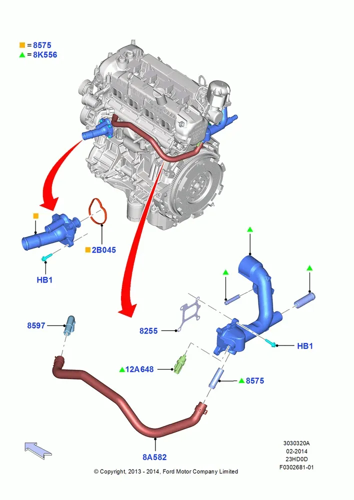 Thermostat and Housing diagram