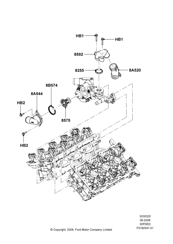 Thermostat and Housing diagram