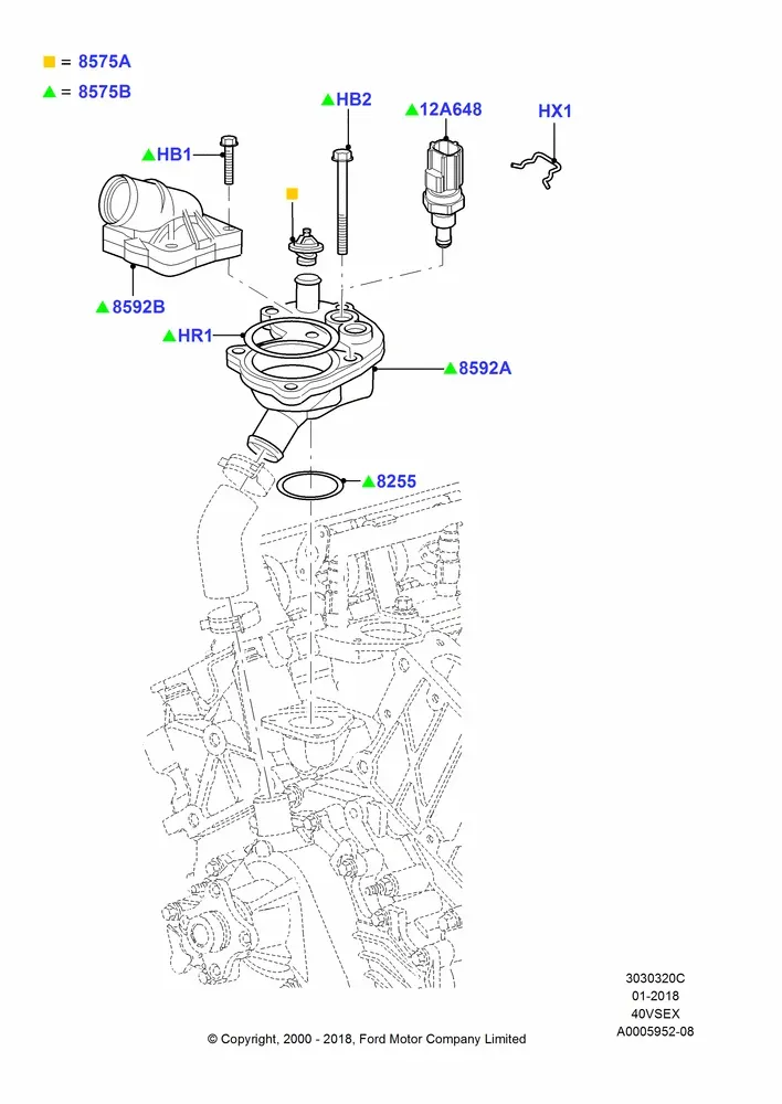 Thermostat and Housing diagram
