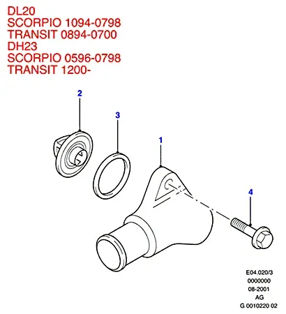 Thermostat and Housing diagram