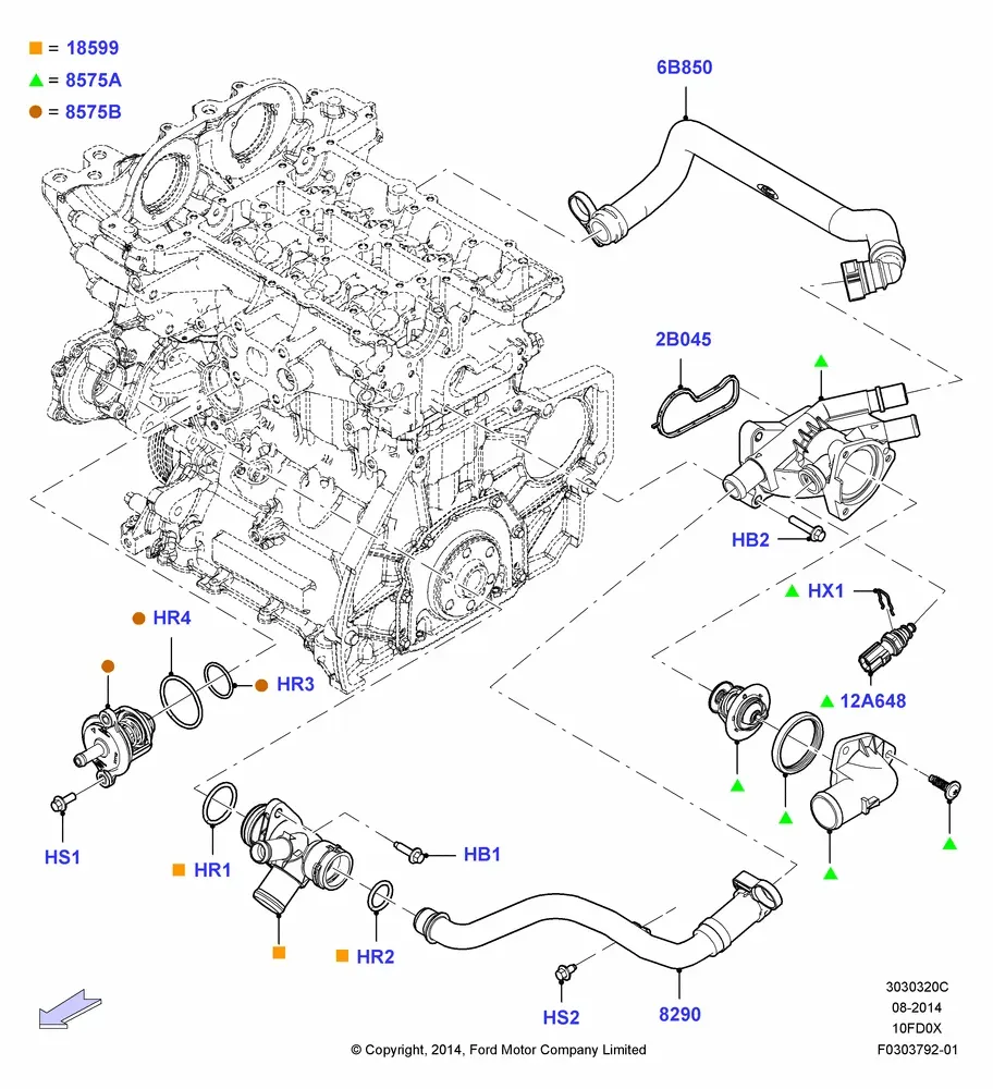 Thermostat and Housing diagram