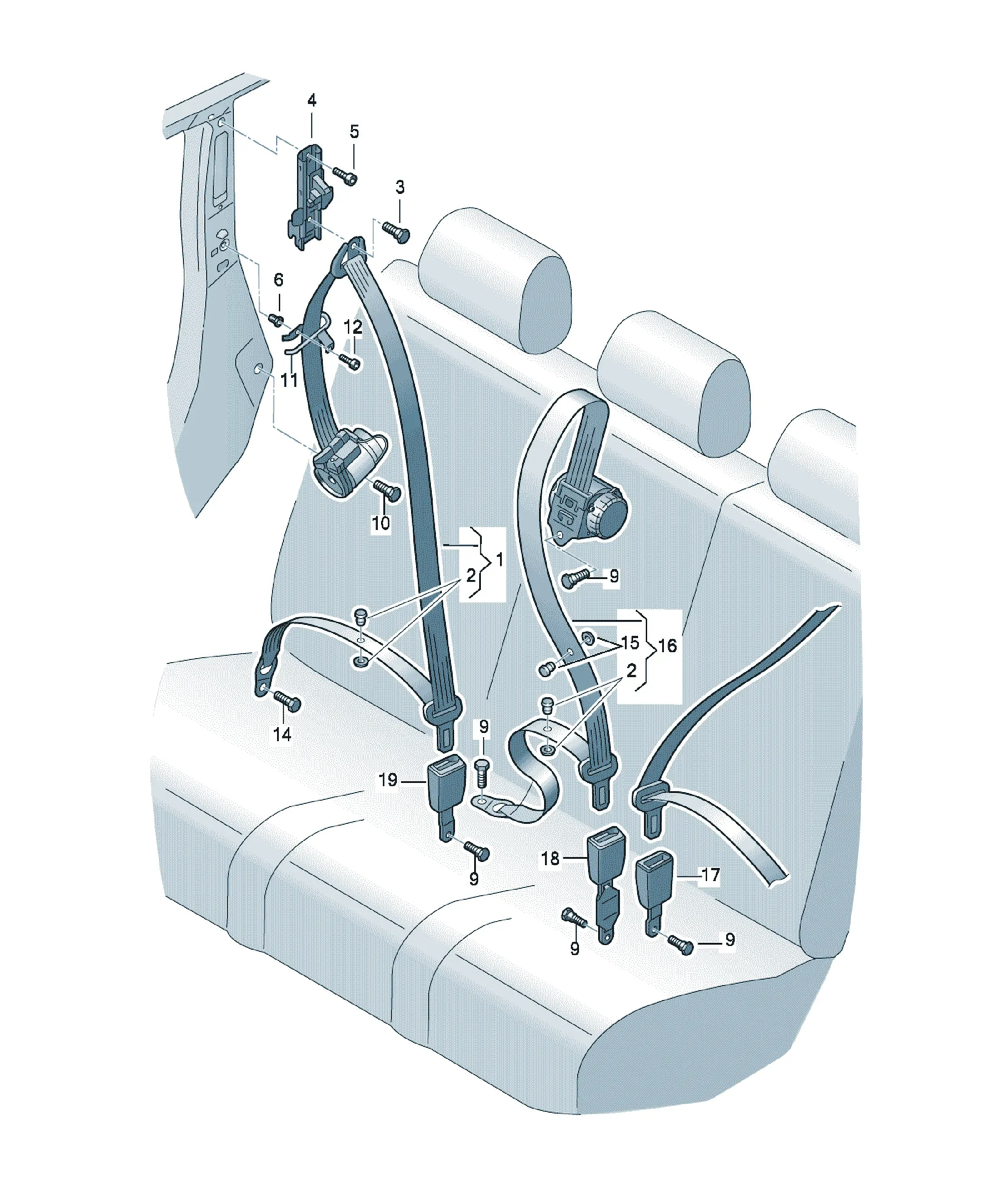 Safety belt diagram