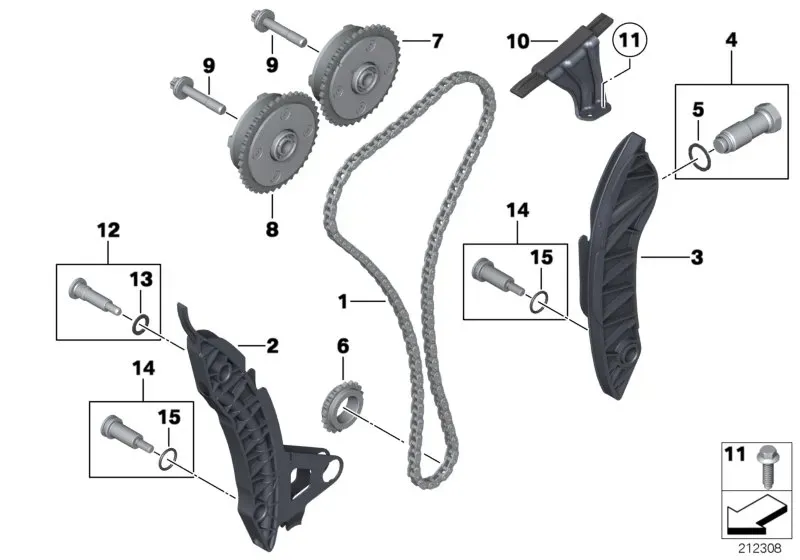 Timing chain drive diagram
