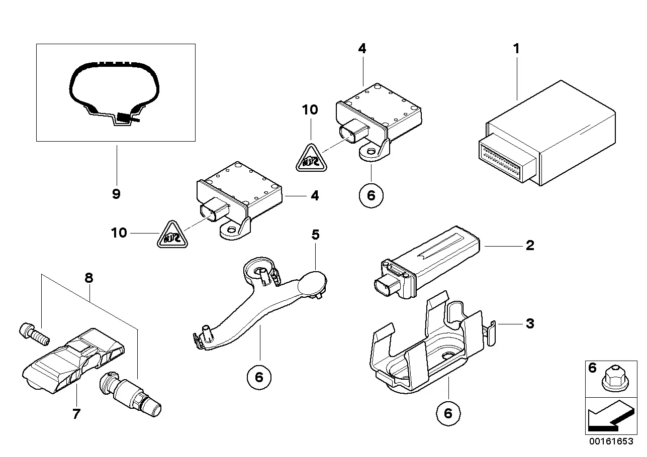 Tire pressure monitoring system diagram