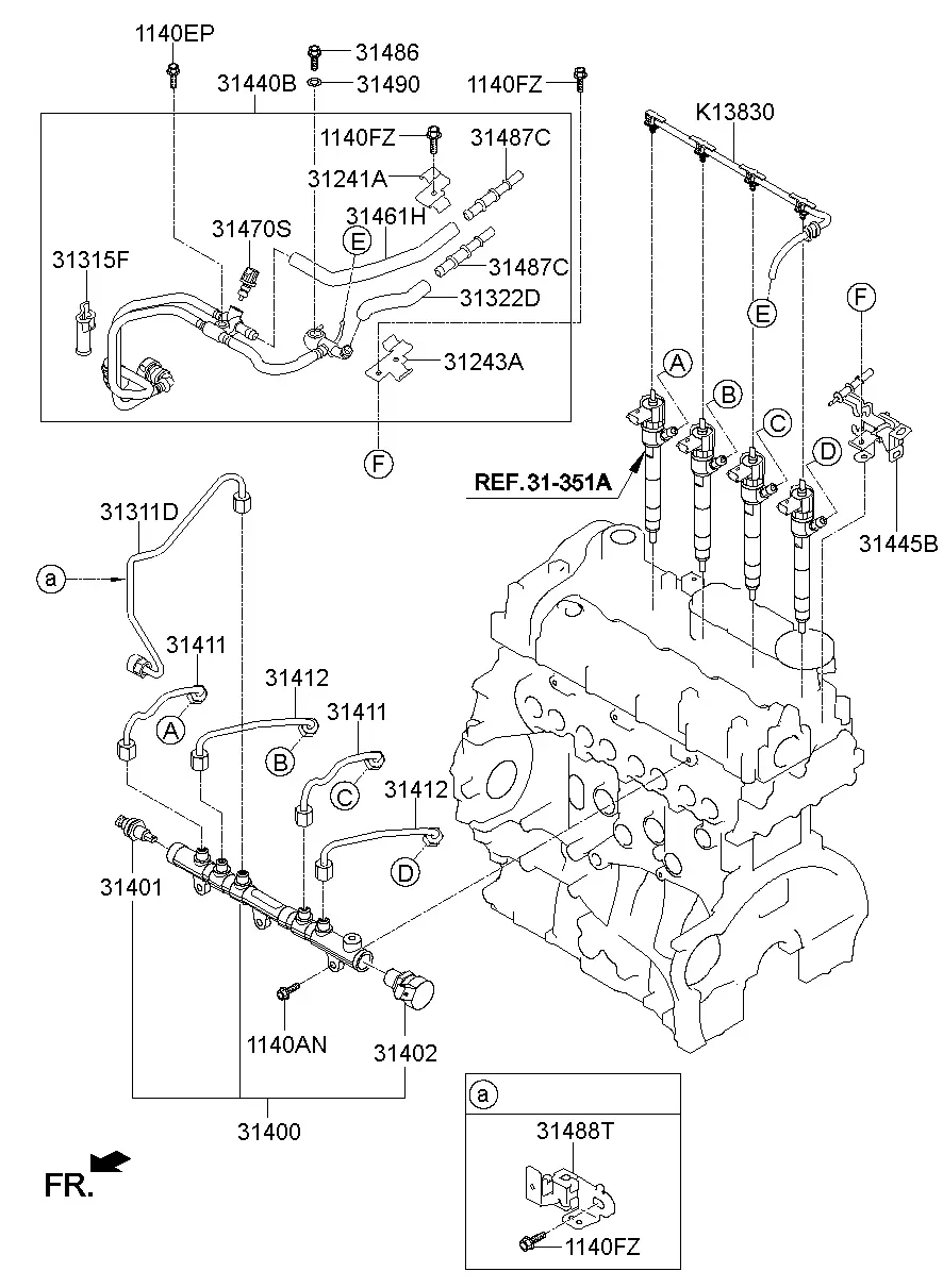 High-Pressure Fuel Line diagram