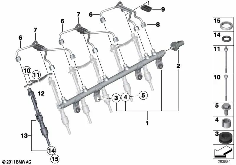 Fuel Rail and Lines diagram