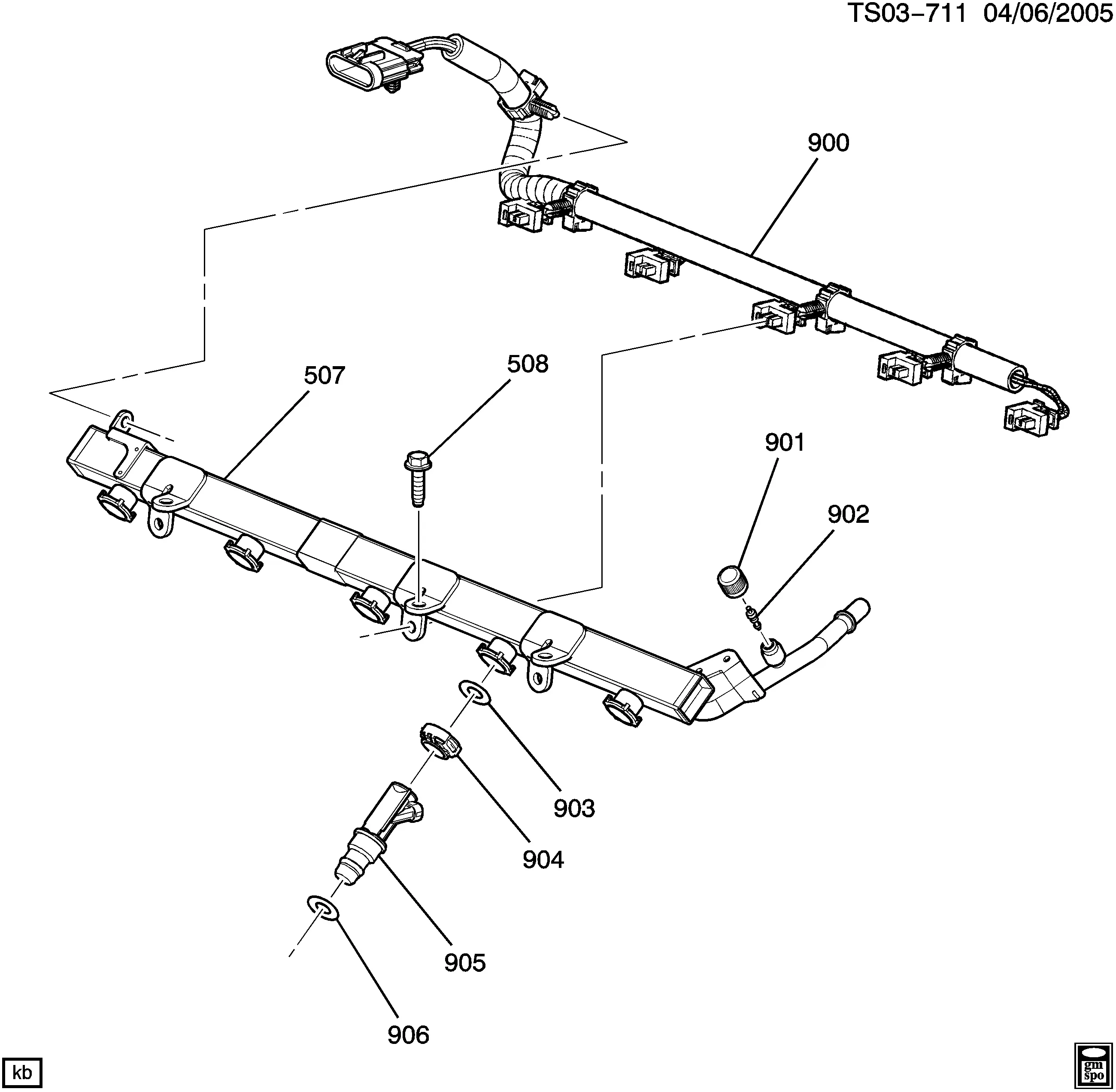 Fuel Injector Rail diagram