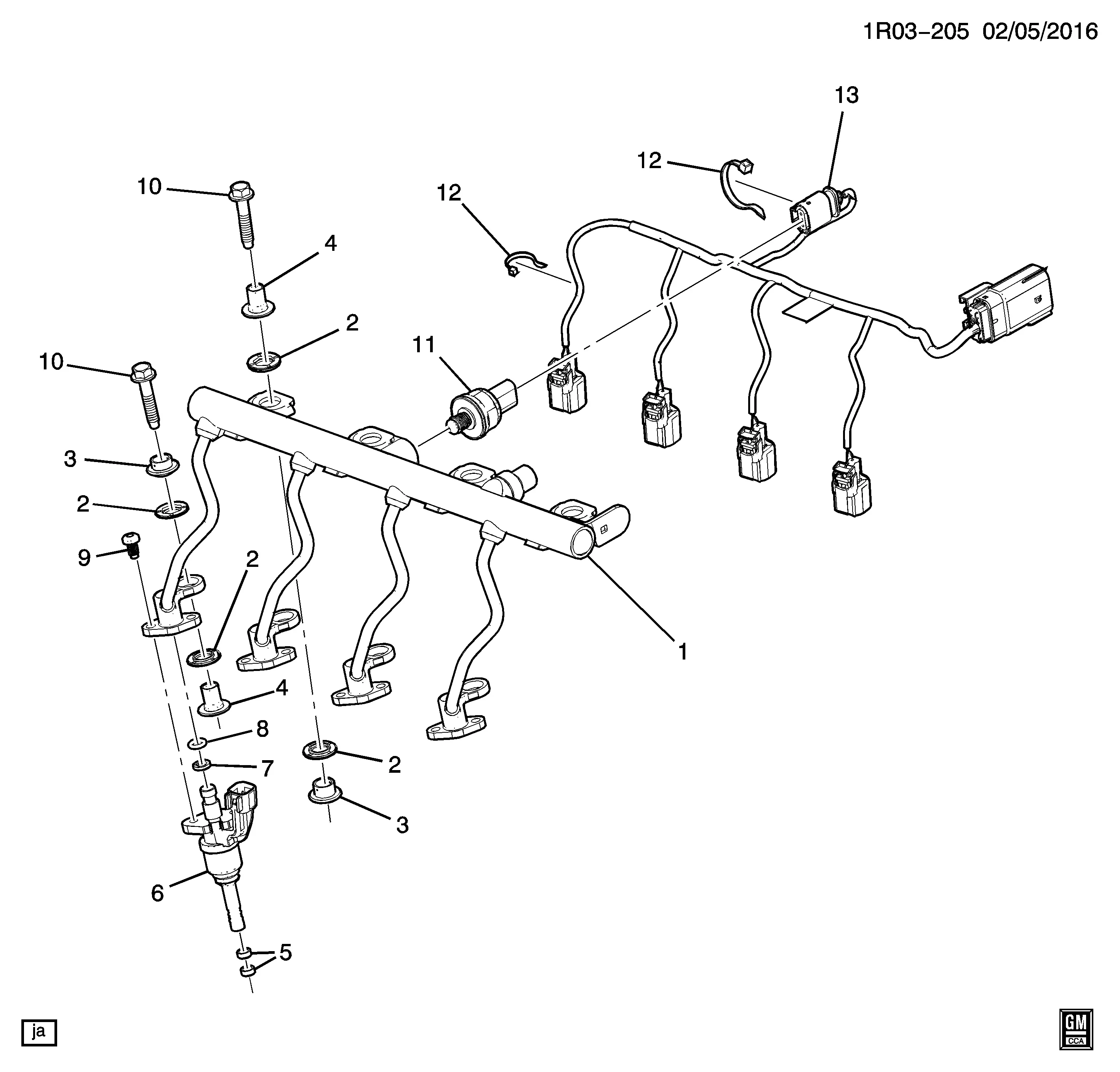 Fuel Injector Rail diagram