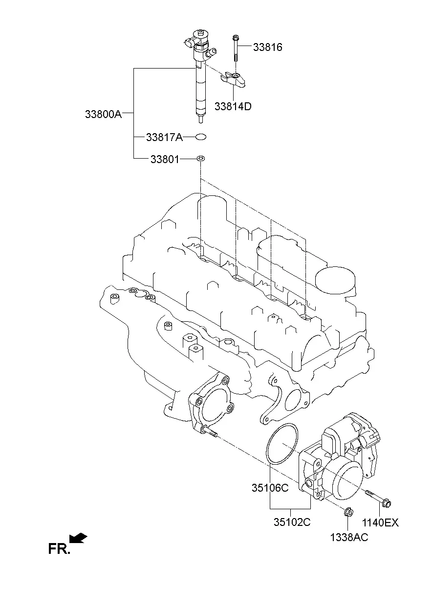 Топливные форсунки diagram