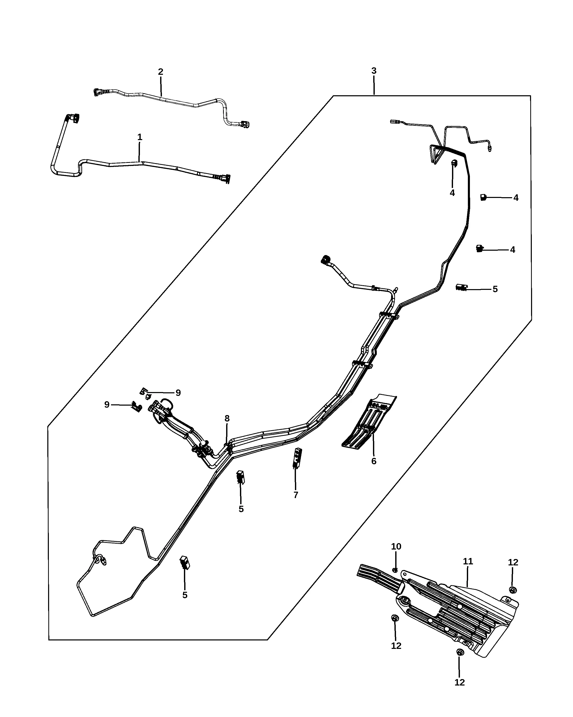 Fuel and Brake Lines diagram