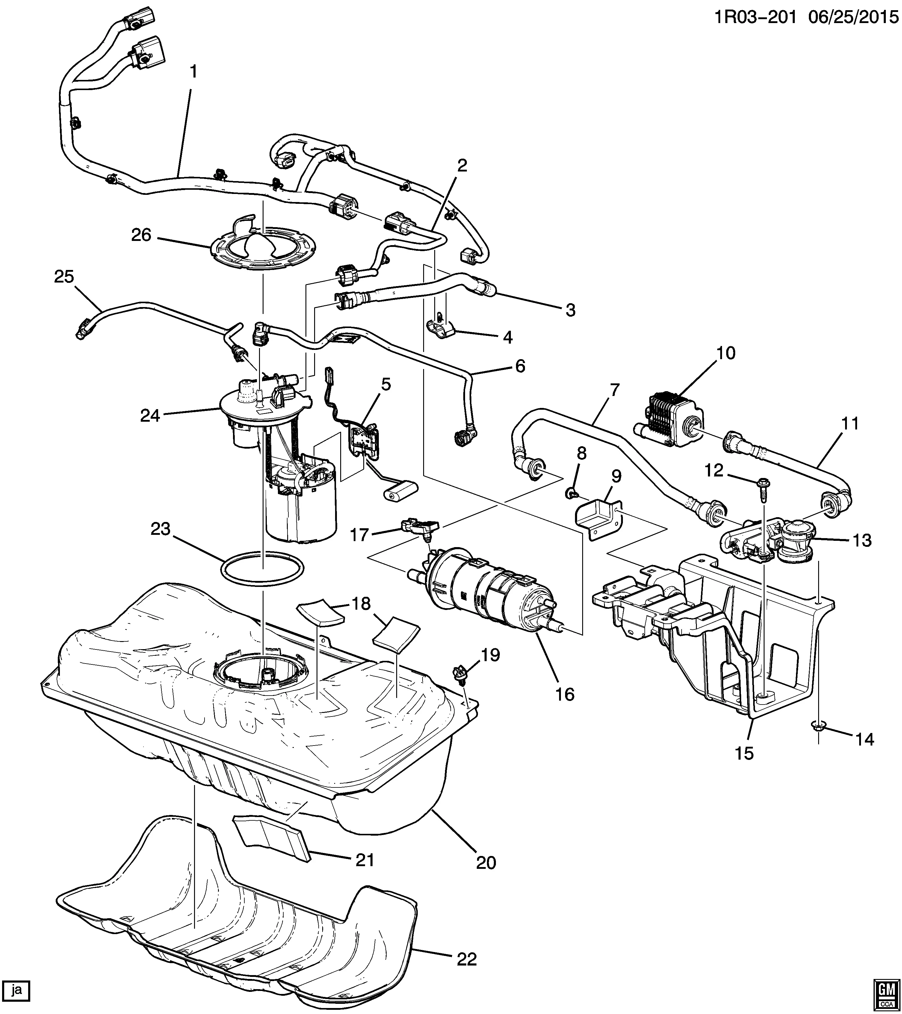 Fuel Tank and Vapor Canister diagram