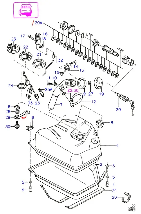 Fuel Tank and Components diagram