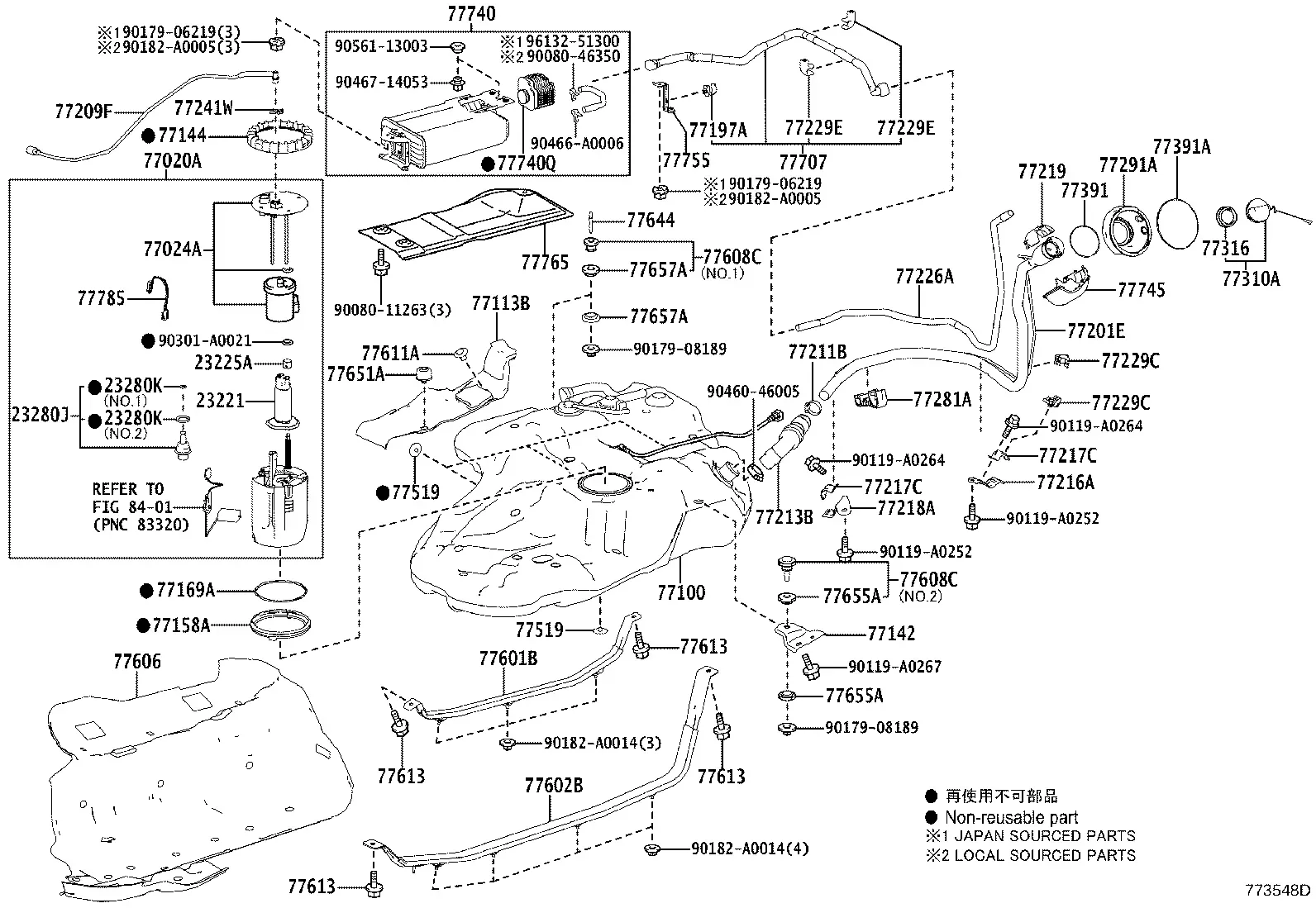 Fuel Tank and Tubes diagram
