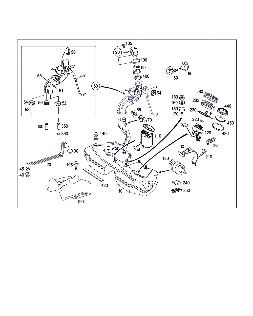 Fuel Tank with Attachments diagram