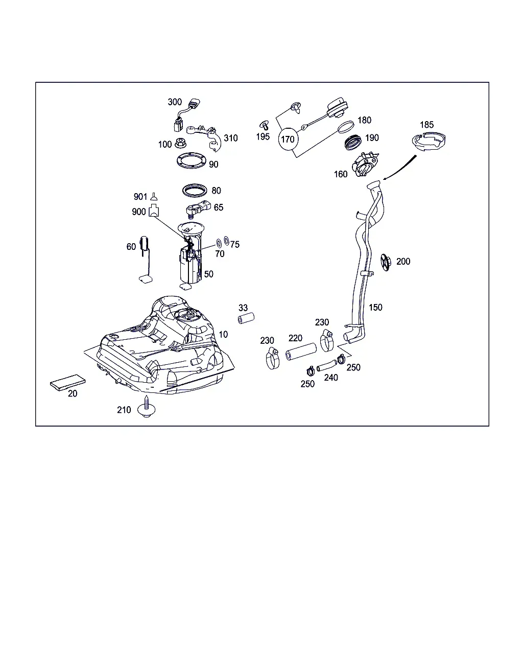 Fuel Tank with Attachments diagram