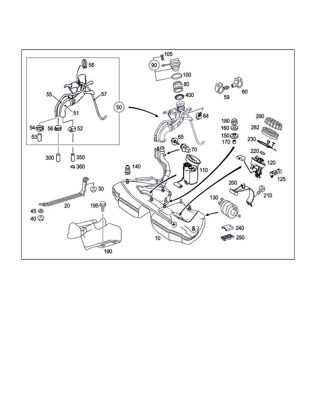 Fuel Tank with Attachments diagram
