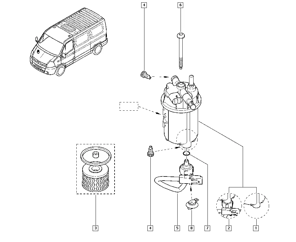 Diesel Fuel Filter diagram