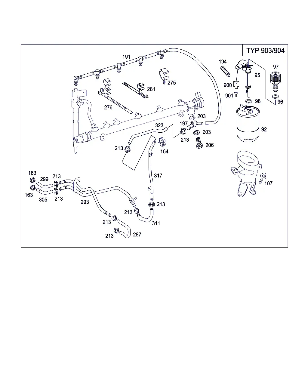 Fuel Filter and Lines diagram