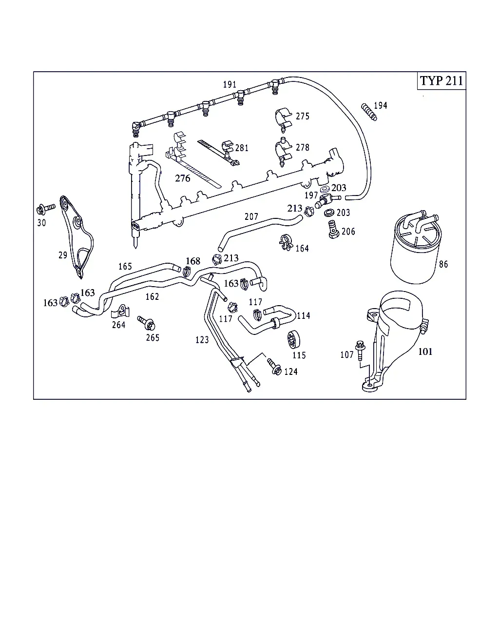 Fuel Filter and Lines diagram