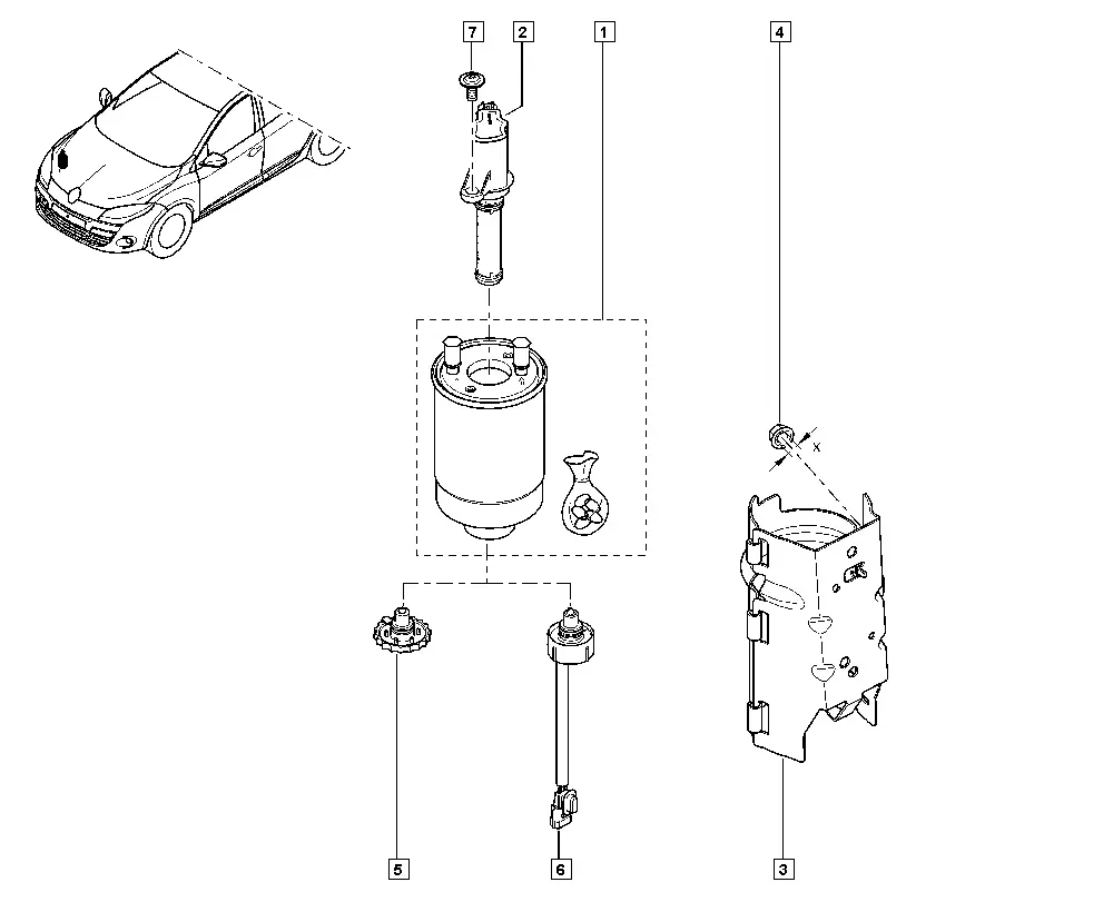 Fuel Filter With Heater diagram