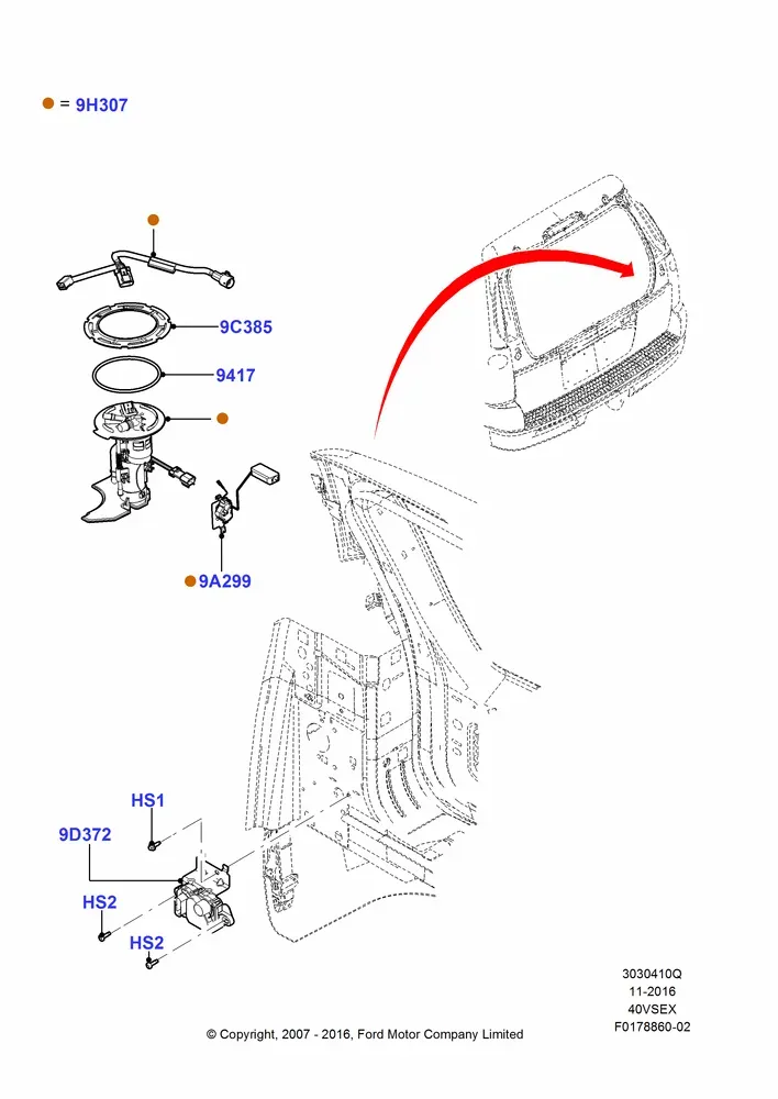 Fuel Pump and Sender Unit diagram